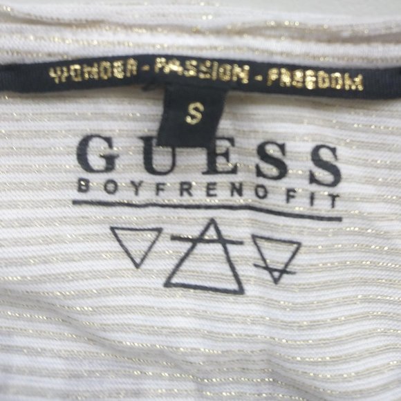 New GUESS Gray Tee-Shirt Top Sz Small Cute! - Picture 6 of 10